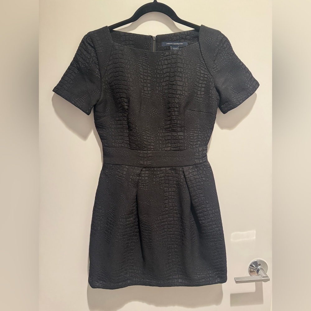 French Connection Croc Textured Mini Dress - 0
